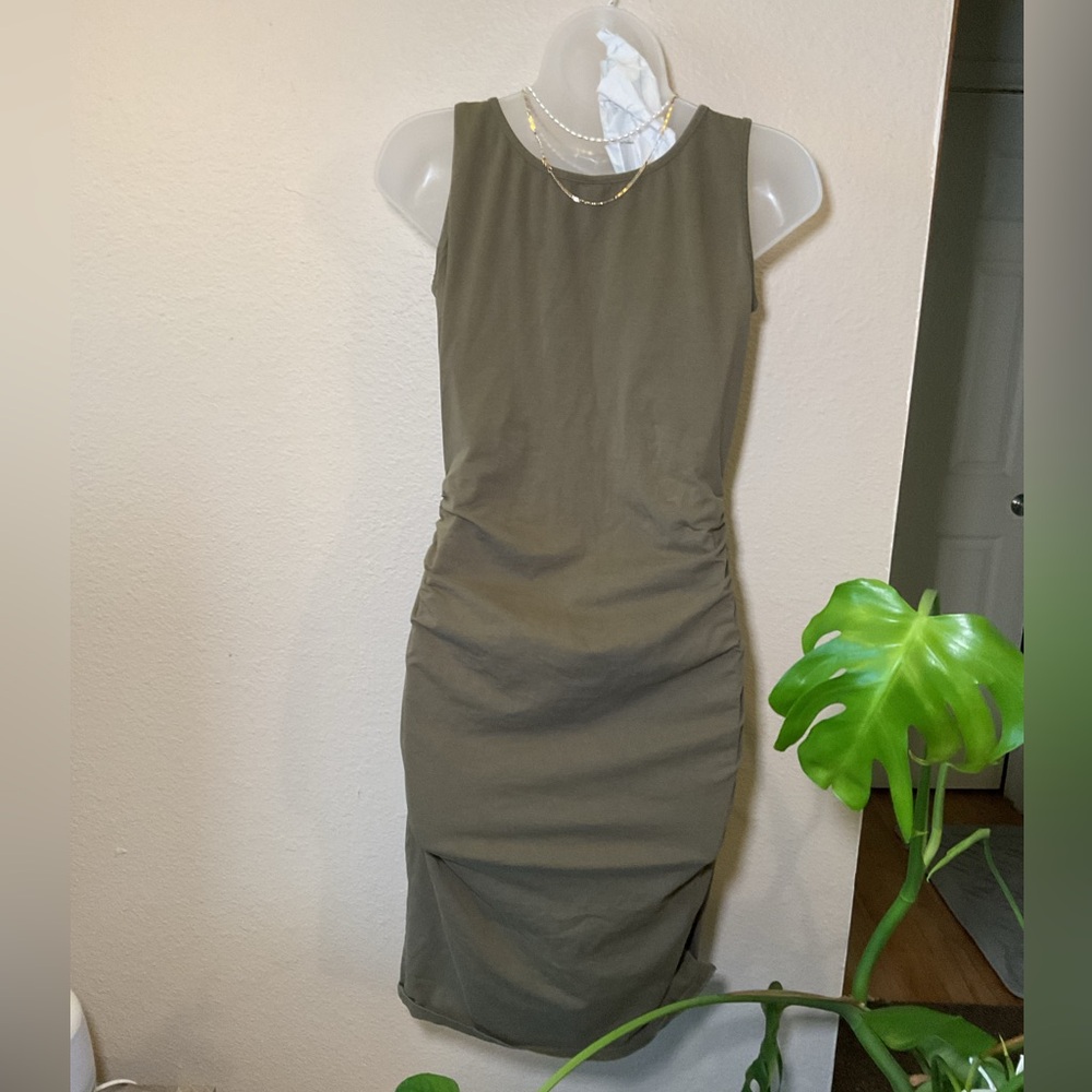 SCRUNCHED BODY-CON DRESS - Picture 4 of 9
